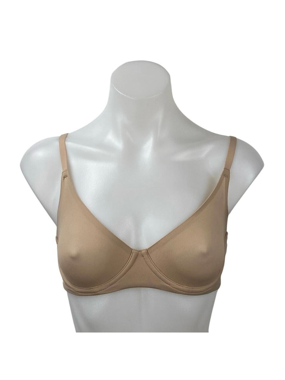 Skims Fits Everybody Brown Tan Adjustable Underwire Unlined Demi Bra Size 32D
